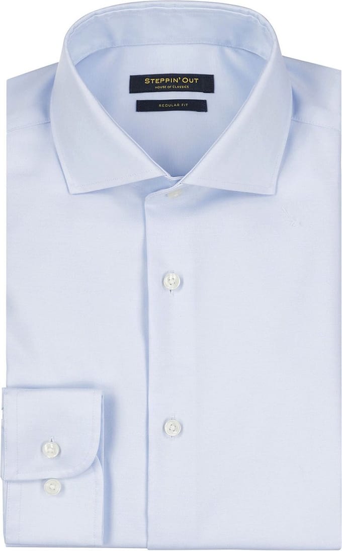 Steppin' Out Overhemd Twill Lichtblauw - Maat XXL - Heren - Overhemden Formeel