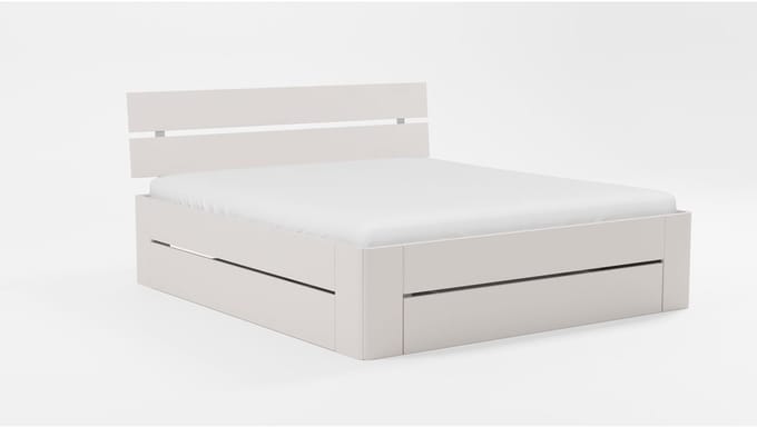 B Bright Bed Fresh 500 met hoofdbord en 3 opbergladen - 140 x 220 cm - wit
