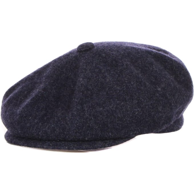 Wool Hawker herenhoed gemeleerd marineblauw