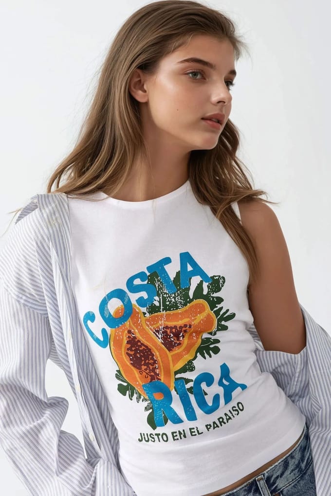 Slim Fit Geprint Crew Neck T-Shirt