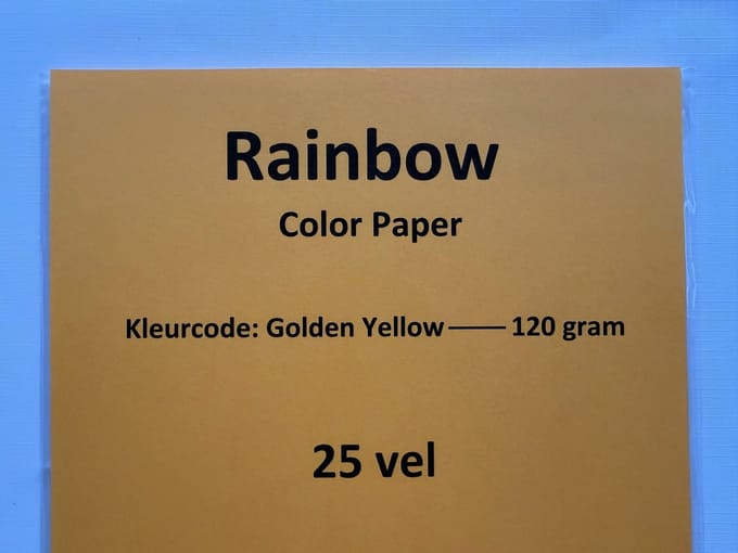 Rainbow Goudgeel 25 vel 120 gram papier