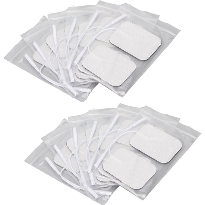 12pcs Électrode Rectangulaire Patch Électrode Auto-Adhésif Accessoire de Remplacement pour TENS white