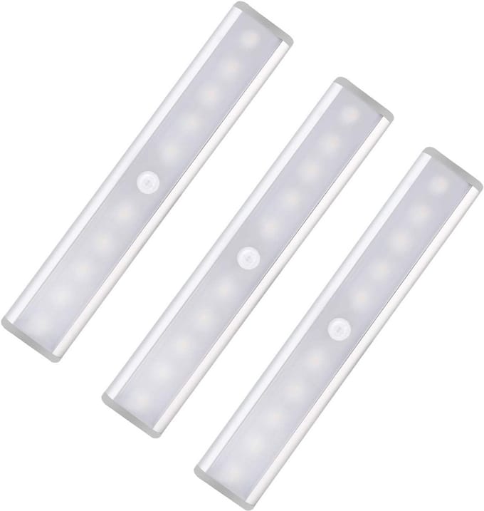 Oplaadbare LED Bewegingssensor Verlichting voor Kast en Nachtkastje (3 Stuks)