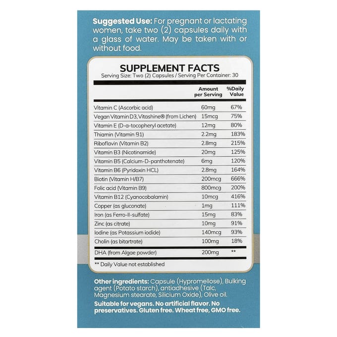 Conceive Plus, Prénatal, 60 Capsules Végétales