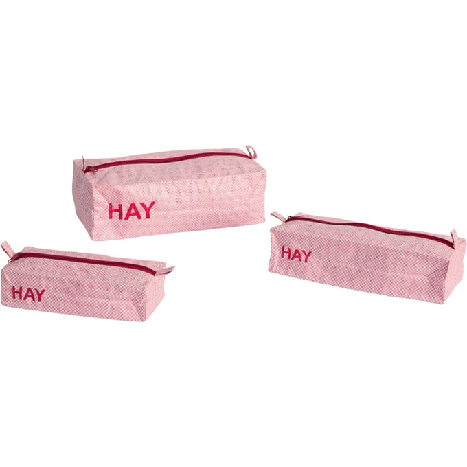HAY Candy Mono Wash Bag set van 3 - Box - light pink