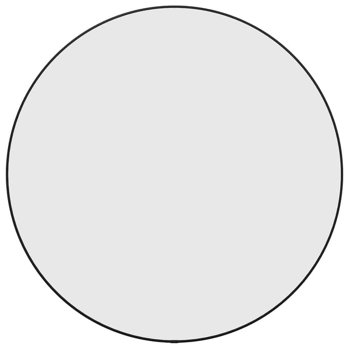 vidaXL - Wandspiegel - rond - Ø60 - cm - zwart