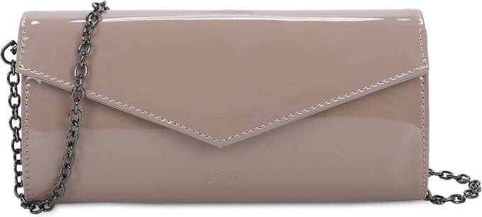BUFFALO Koppeling Schoudertas Patent Secco Clutch Taupy Taupe