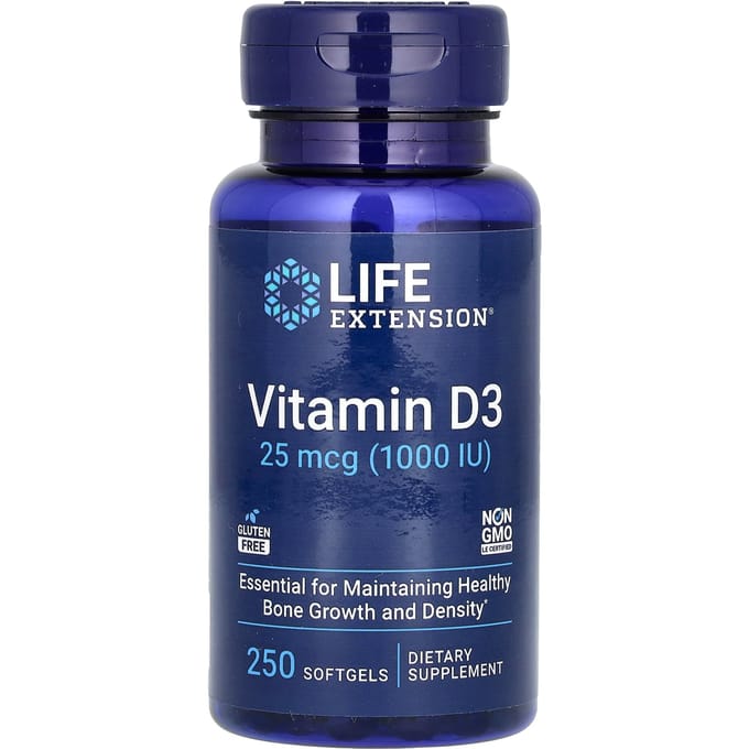 Vitamine D3 1000 IU (250 gelcapsules) - Life Extension