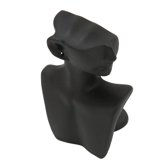 Halsketting Display Buste Hars Ketting Sieraden Display Mannequin Standaard voor Hanger Oorbel S Zwart gray