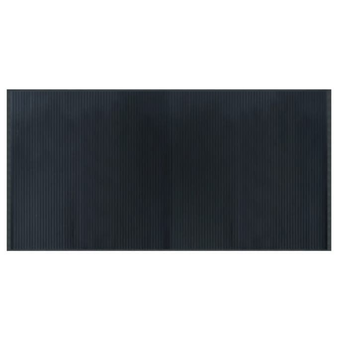 vidaXL - Vloerkleed - rechthoekig - 100x200 - cm - bamboe - grijs