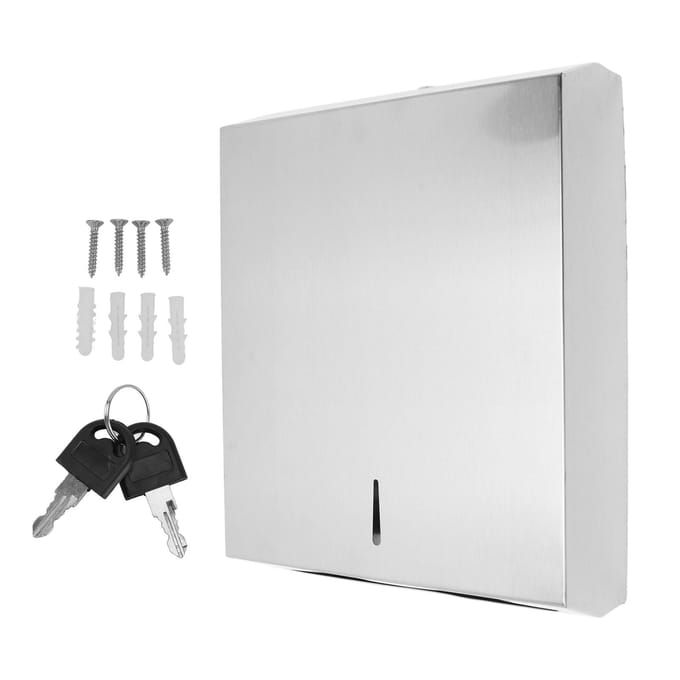 Wandmontage Tissuebox Multifunctioneel Stijlvol Roestvrij Staal Tissueboxhouder voor Keuken white