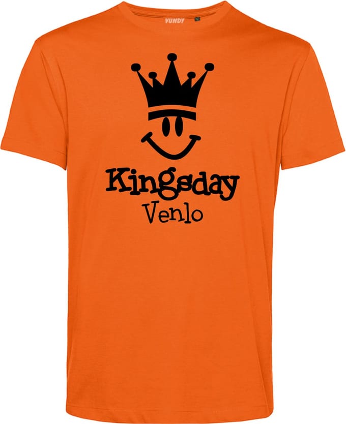 T-shirt Venlo Smiley | Oranje | maat XL