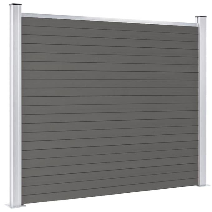vidaXL - Schuttingpaneel - 180x146 - cm - HKC - grijs
