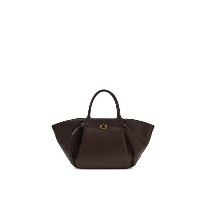 GUESS schoudertas handtas Allegra Girlfriend Satchel Brown donkerbruin