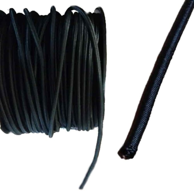 Expanderseil 10mm, 30 Meter - Zwart Gummiseil