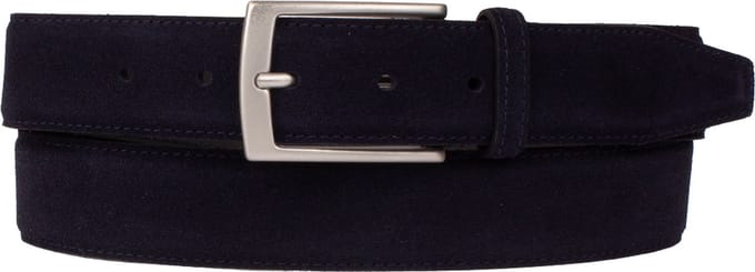 Presly & Sun Heren - Leren riem - Blauw - 85cm