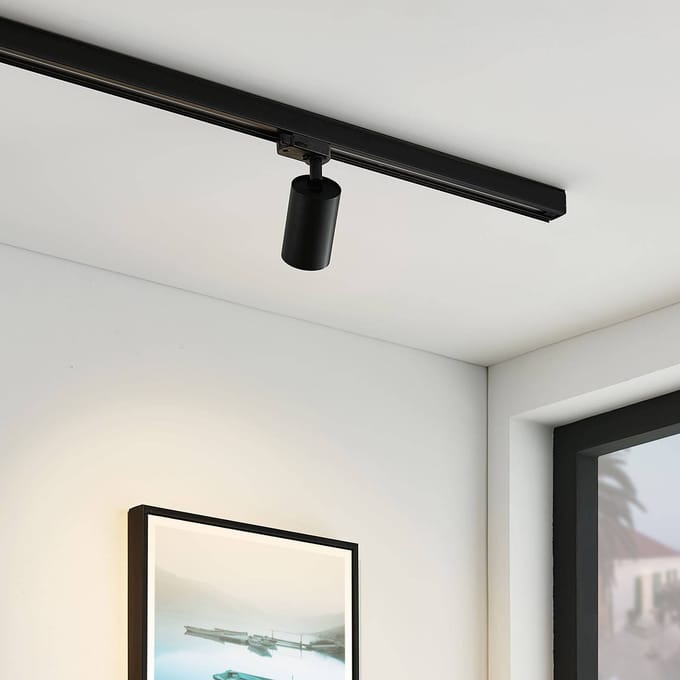 Arcchio - railverlichting - 1licht - aluminium - H: 17 cm - GU10 - zwart