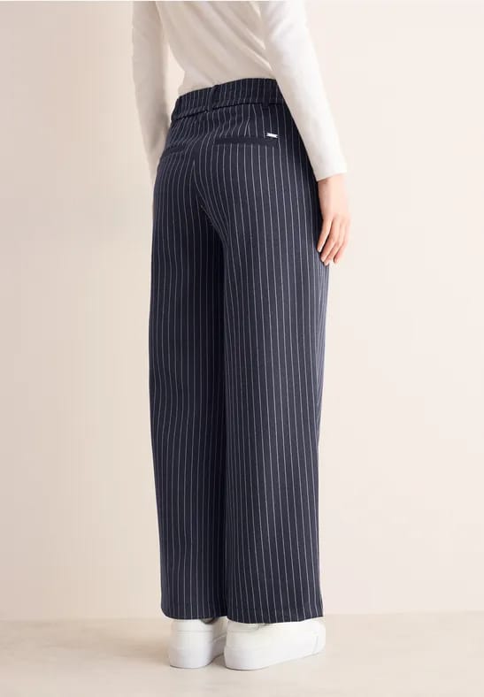 Gestreepte broek met wijde pijpen