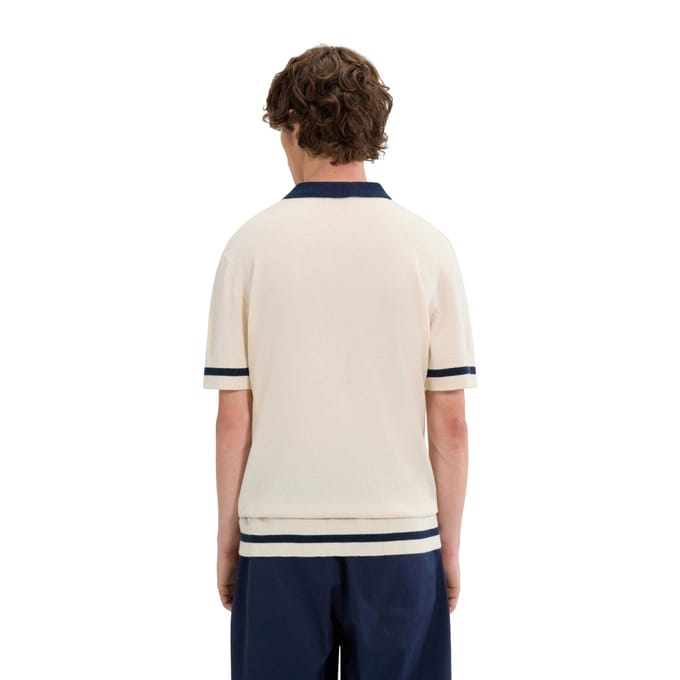 Ellesse Heren Tuccia Gebreide Poloshirt (Off White)