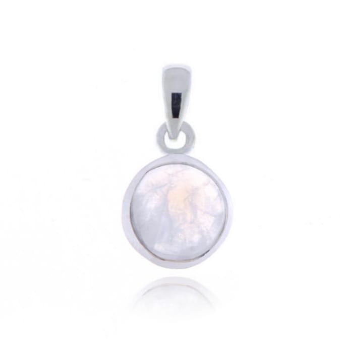 SilverGems Zilveren hanger met Regenboog Maansteen edelsteen