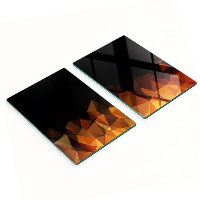 Multifunctionele decoratieve glazen keukenplanken, abstract ontwerp, 2x40x52 cm