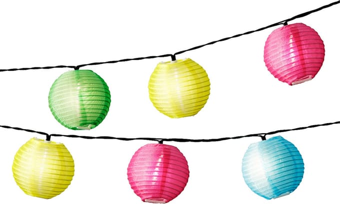 Lumineo lampionnen lichtsnoer led - 5 kleuren - 14,5m lichtslinger