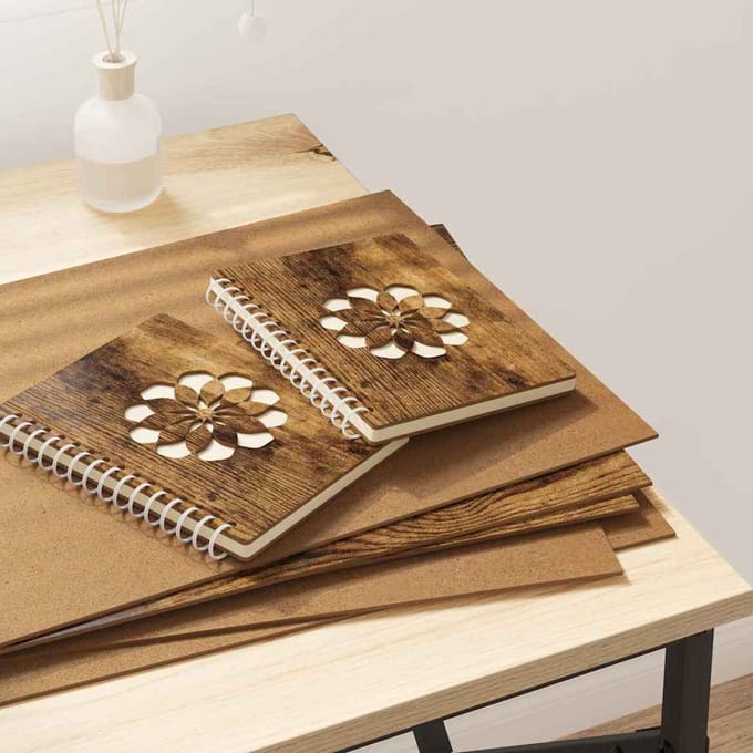 vidaXL - Decor - Panels - 50 - st - Gerookt - eiken - 30 - x - 42 - x - 0,27 - cm - Bewerkt - hout
