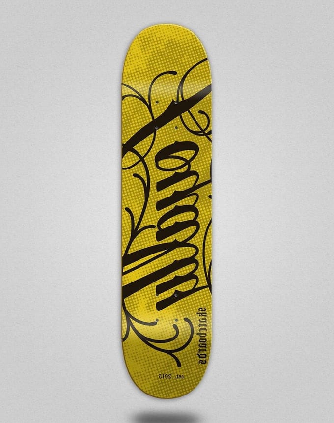 Skateboard Deck - Deck Skateboard - Skateboarden - Icon Design - 8.0 inch - Geel