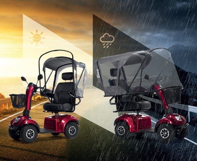 Regenkap Movo voor scootmobielen