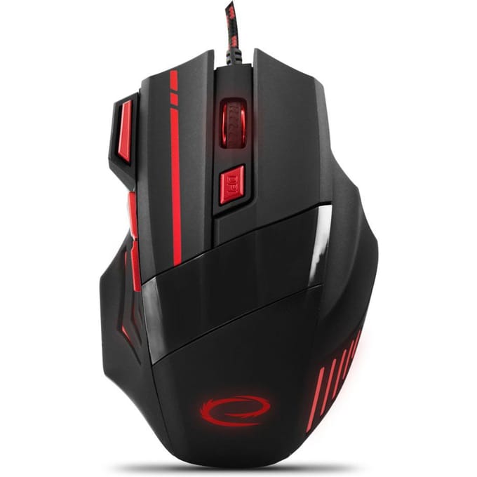 Esperanza MX201 WOLF - mouse - USB - red - Muis - Optisch - 7 knoppen - Rood