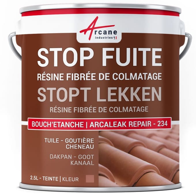 Vezelwaterdichtingsverf - Dakpan-, goot- en dakgootafdichter: BOUCH' ETANCHE