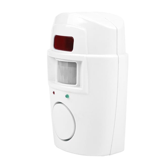 Draadloze PIR Bewegingssensor Detector Beveiligingsalarmsysteem Afstandsbedieningen voor Thuis Garage white