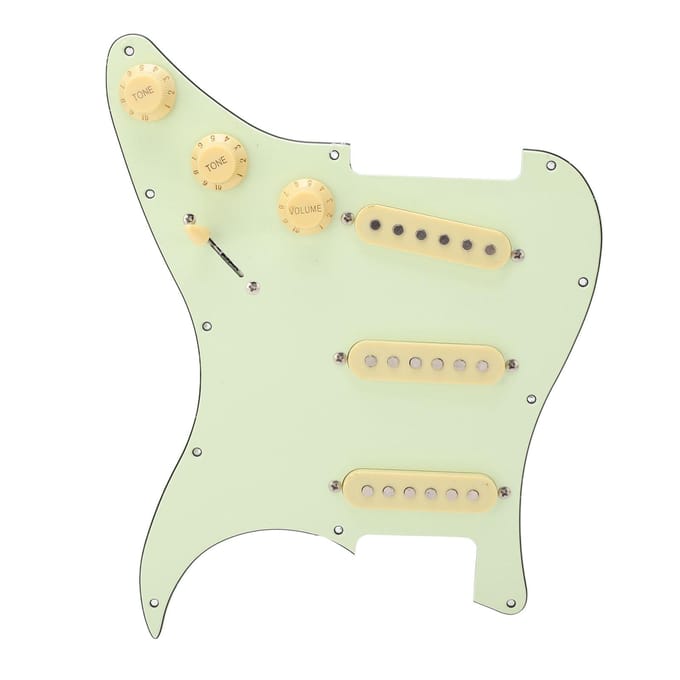 SSS Elektrische Gitaar Slagplaat Vintage Groen Compleet Circuitpaneel Elektrische Gitaar Krasplaat white