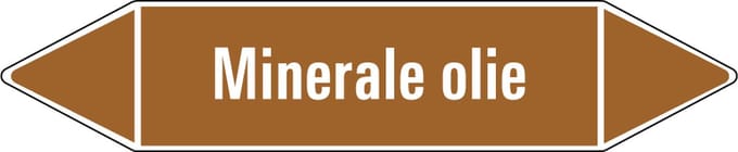 Minerale olie leidingmarkering op vel 126 x 26 mm - 5 per vel