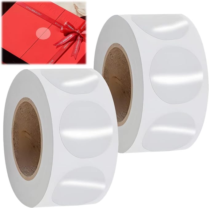 Omgoods - Set van 1000 Witte Zelfklevende Cirkels Stickers voor Decoratie