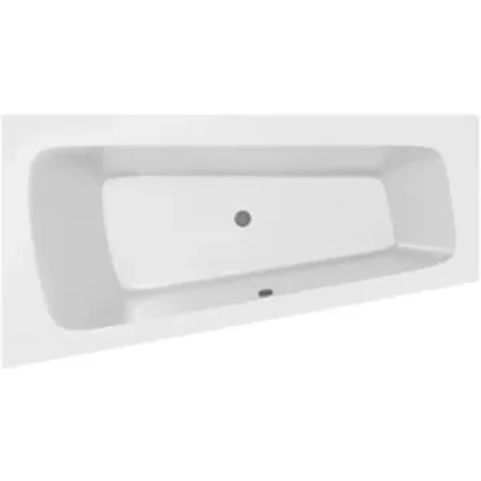 Allibert Ligbad Edena Right Asym - Acryl - 160x85cm - Wit