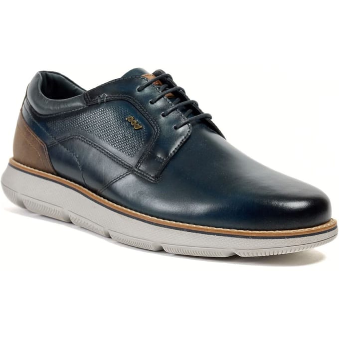 Pod Finch Leren Heren Navy Veterschoenen