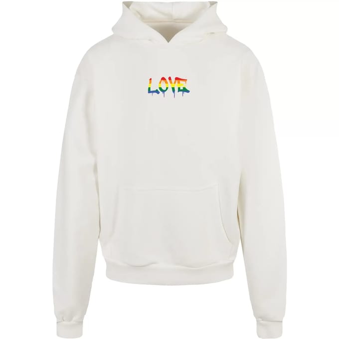 Merchcode - Love Teddy Oversized Hoodie/trui - 3XL - Wit