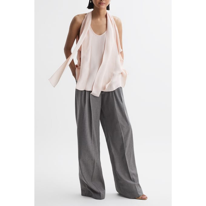 Reiss Tie Neck Shell Nude Taglia: 10 | Magliette intime Outlet | Donna