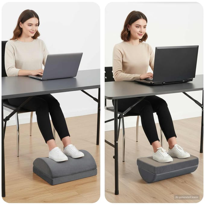 vidaXL - 44 - x - 29 - x - 17 - cm - Stevig - PU - Schuim - Grijs