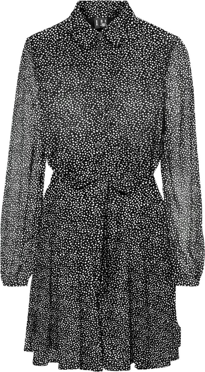 VERO MODA - VMHOLLY LS VOLUME SHORT DRESS WVN GA - Dames - Mini jurken