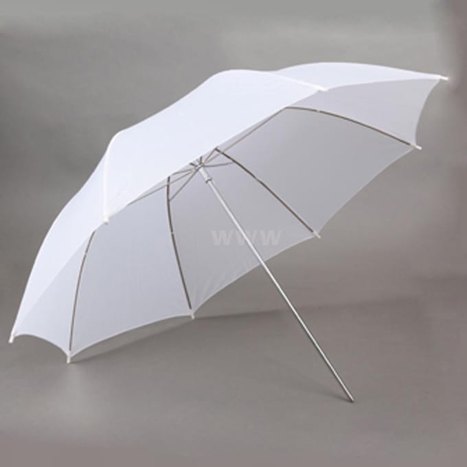 Parapluie souple blanc translucide Studio Flash 33 pouces / 83 cm gray