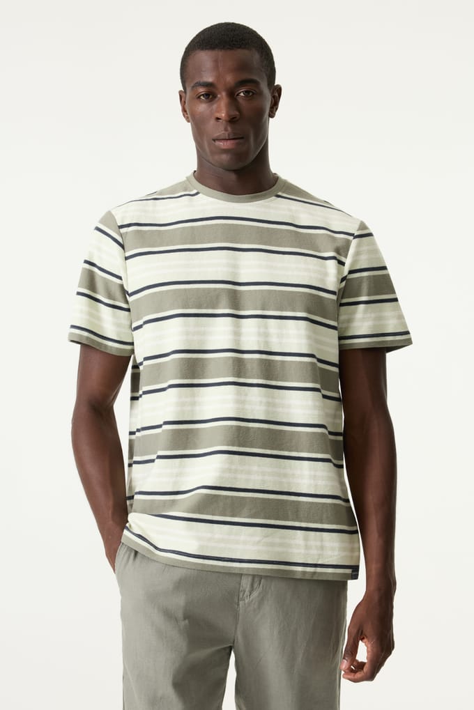 GARCIA Heren Effen T-shirt Groen Korte mouw
