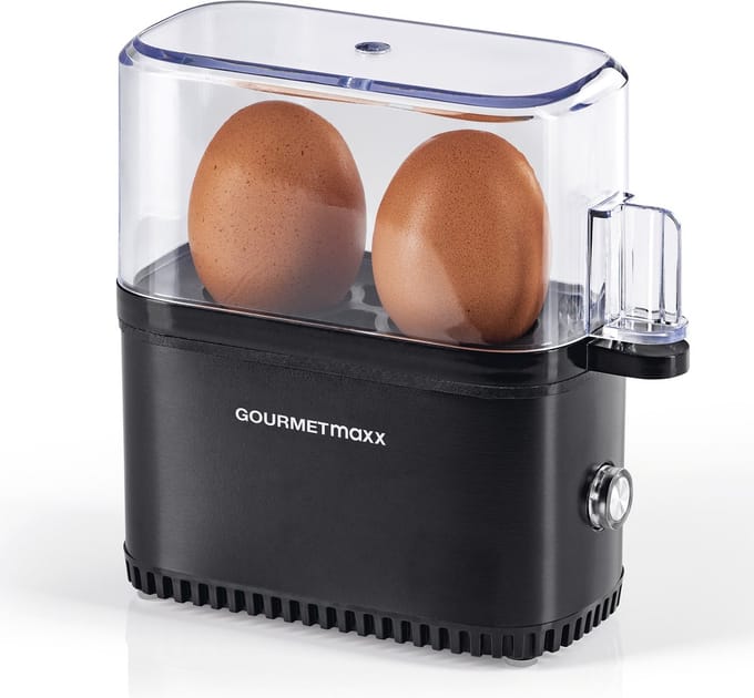GOURMETmaxx eierkoker compact 2.0 - zwart mat