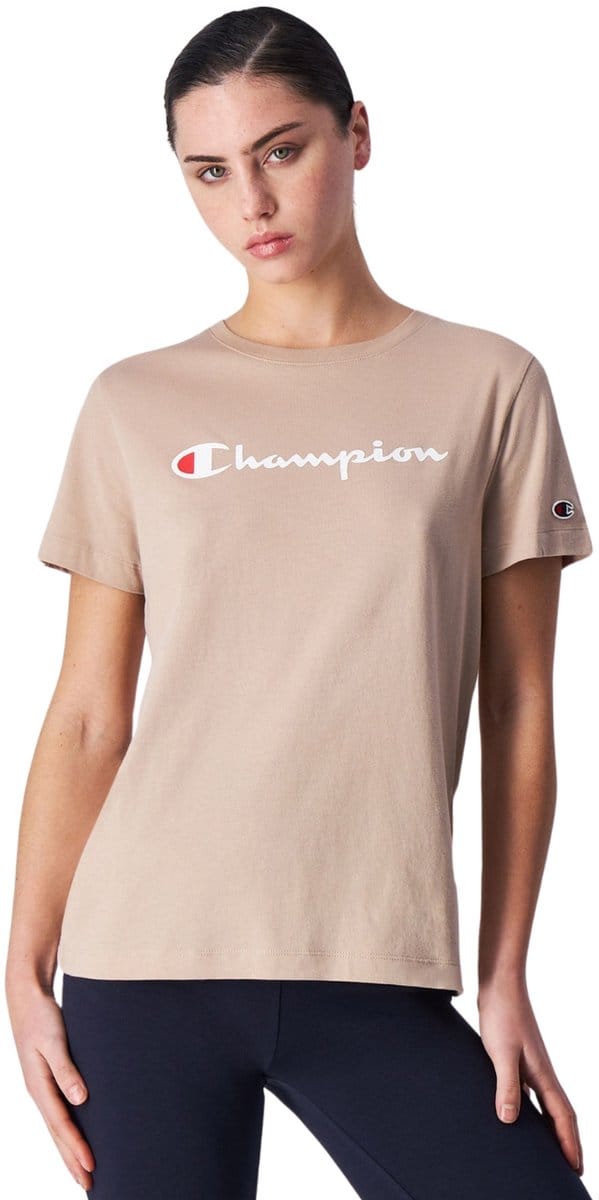 Champion T-shirt Dames SS Tee Beige - Maat L