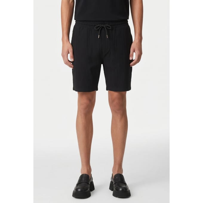 Reiss Drawstring Jersey Short Black Größe: XL | Kurze Sporthosen Outlet | Herren | Schwarz