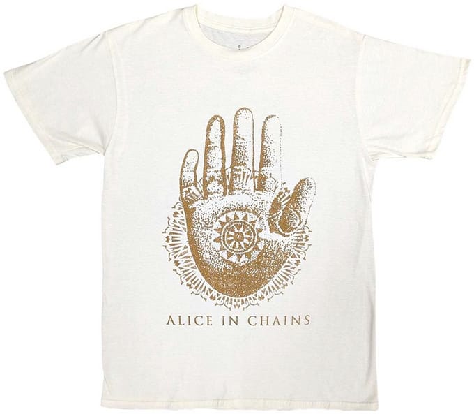 Alice In Chains - Hand Heren T-shirt - S - Creme