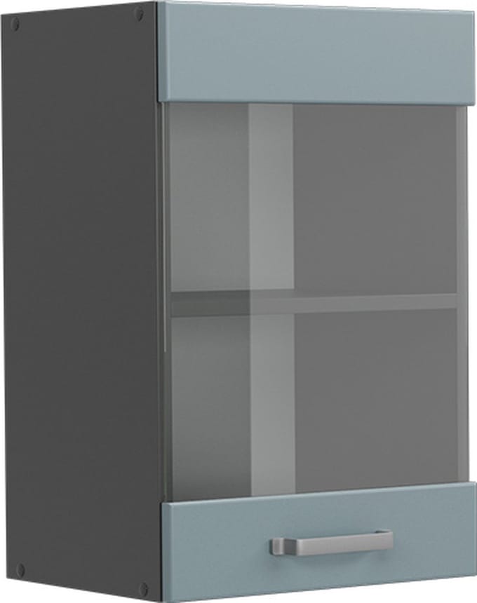 Vicco R-Line Glazen keukenkast – 40 cm Blauw-grijs