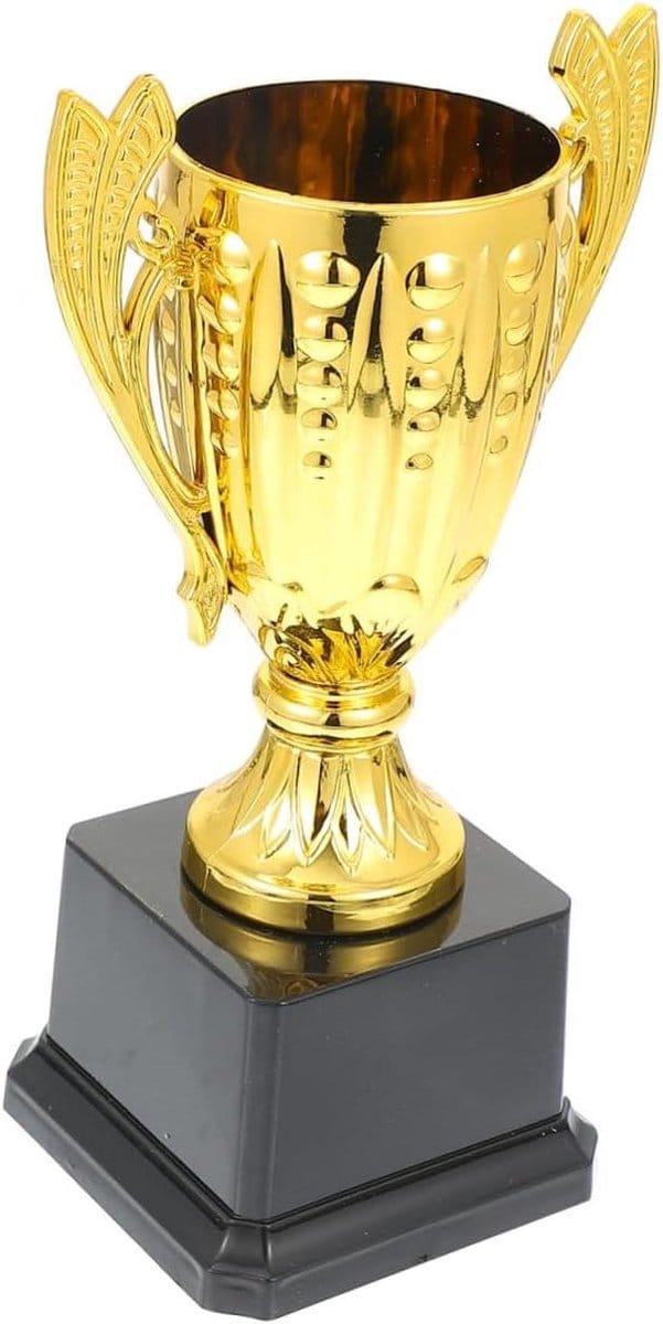 Prijstrofee - Onderscheiding beker - Wedstrijd winnaars - Realistisch uiterlijk - 18.5 cm - Goud