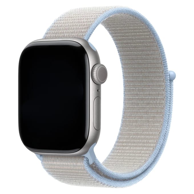 2+2 | Apple Watch Bandje Osvo - Geweven - Nylon - Dauwblauw